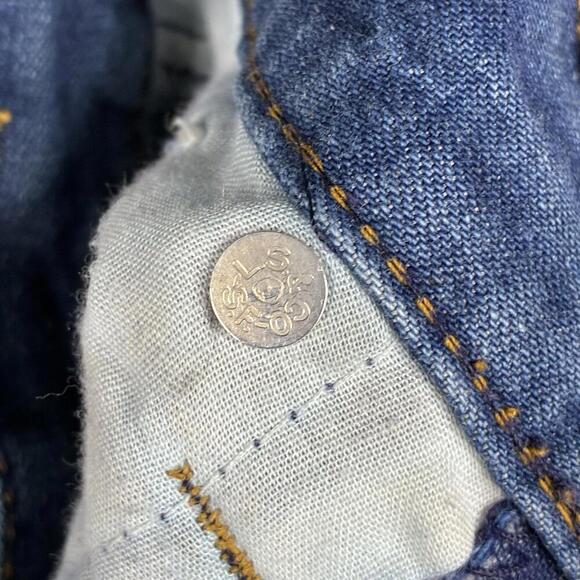 Vintage Levi’s Culottes Pants Woman’s 7 Blue Wide Leg Raver Denim Talon Zip 70s - Picture 8 of 11